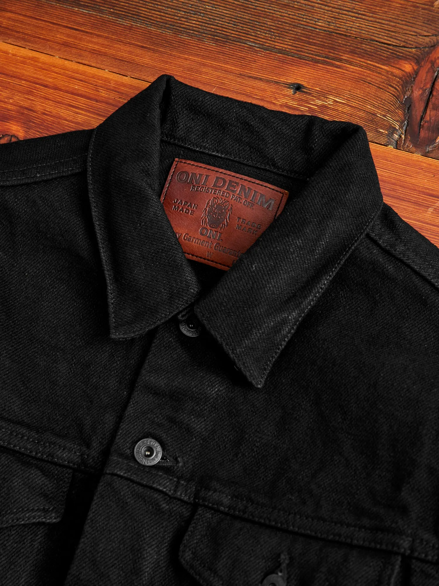 02527PRZ-BK "Secret Denim" 20oz Black Selvedge Denim Jacket