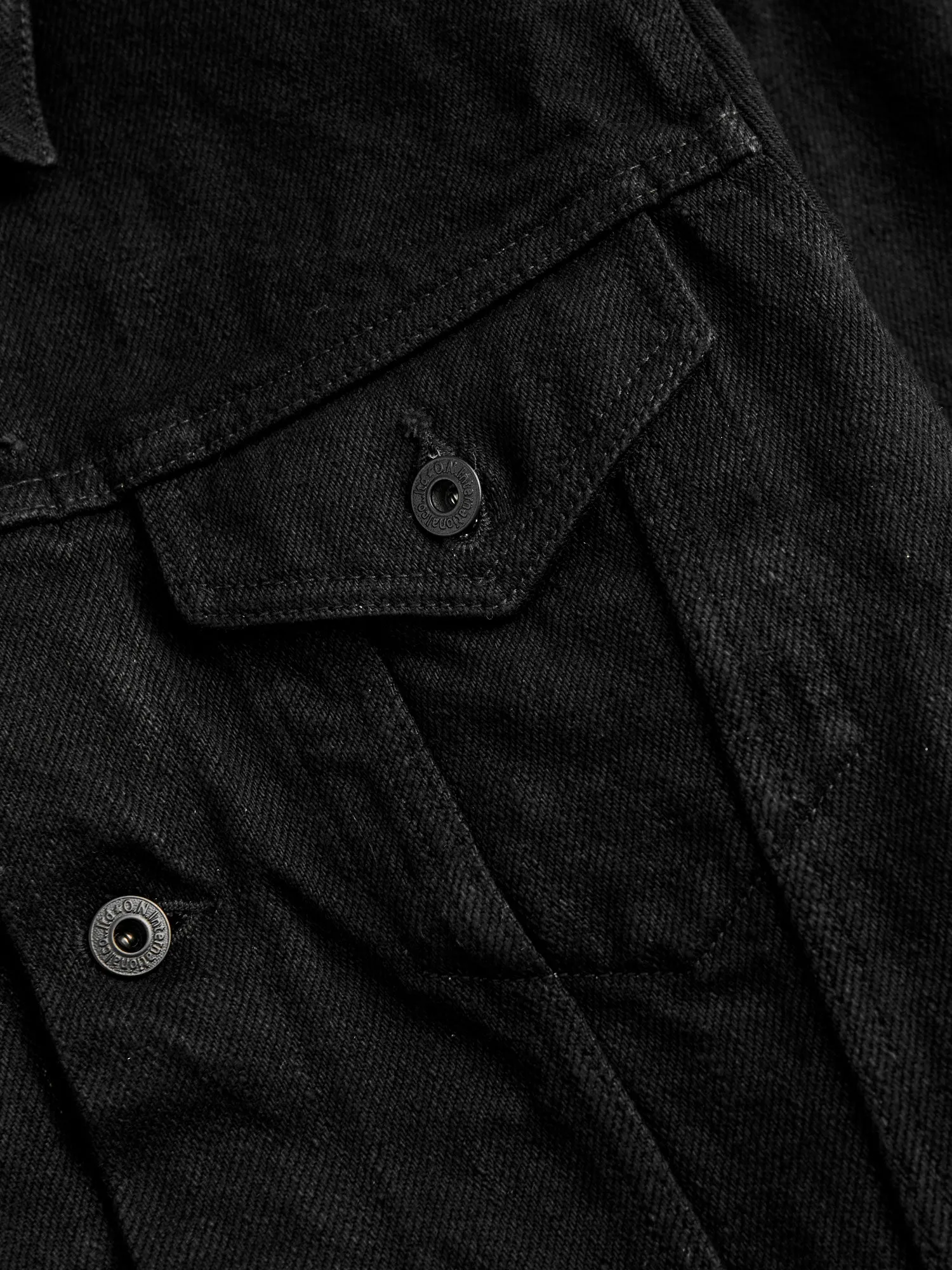 02527PRZ-BK "Secret Denim" 20oz Black Selvedge Denim Jacket