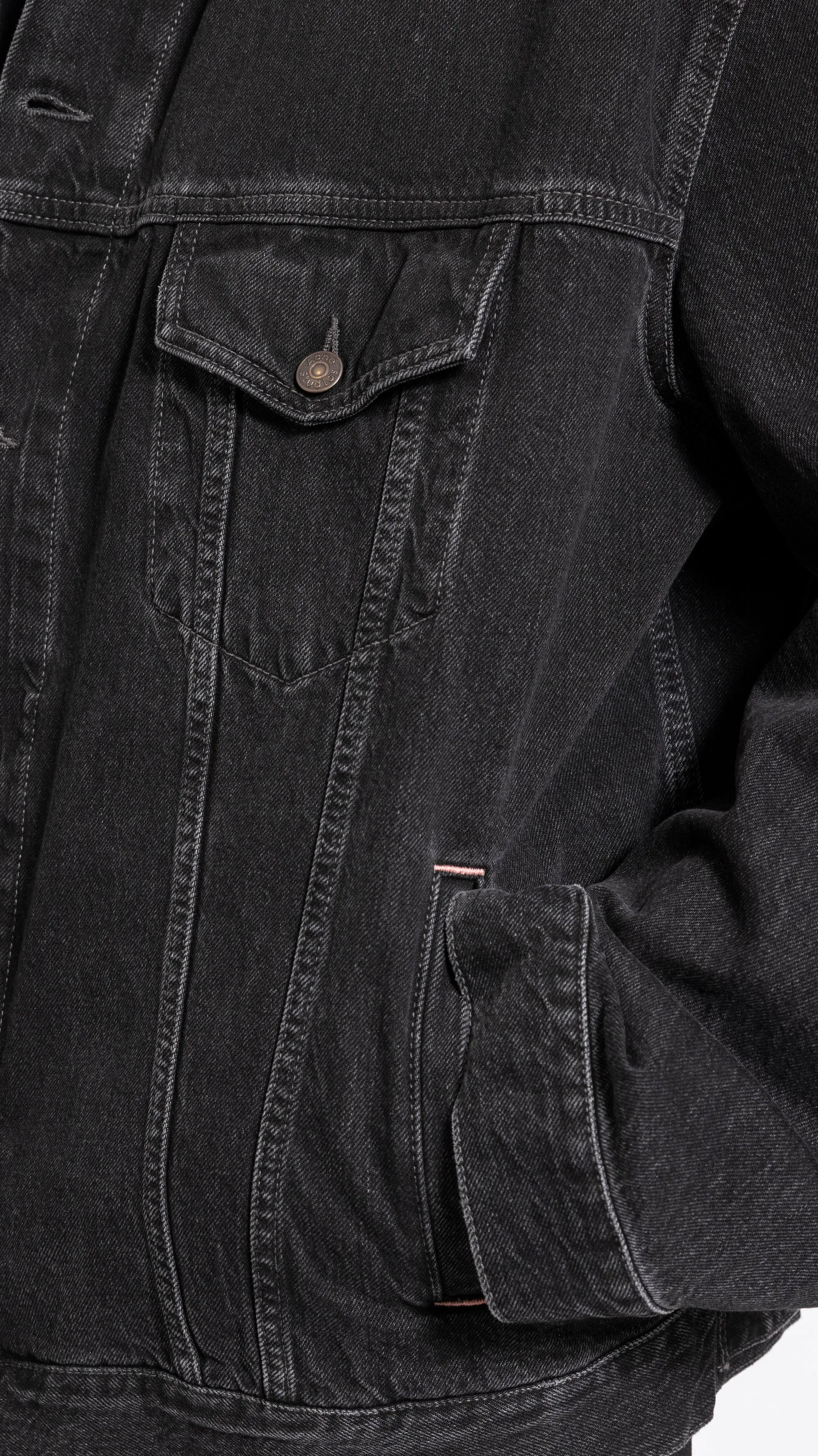 ACNE STUDIOS BLACK LOOSE DENIM JACKET