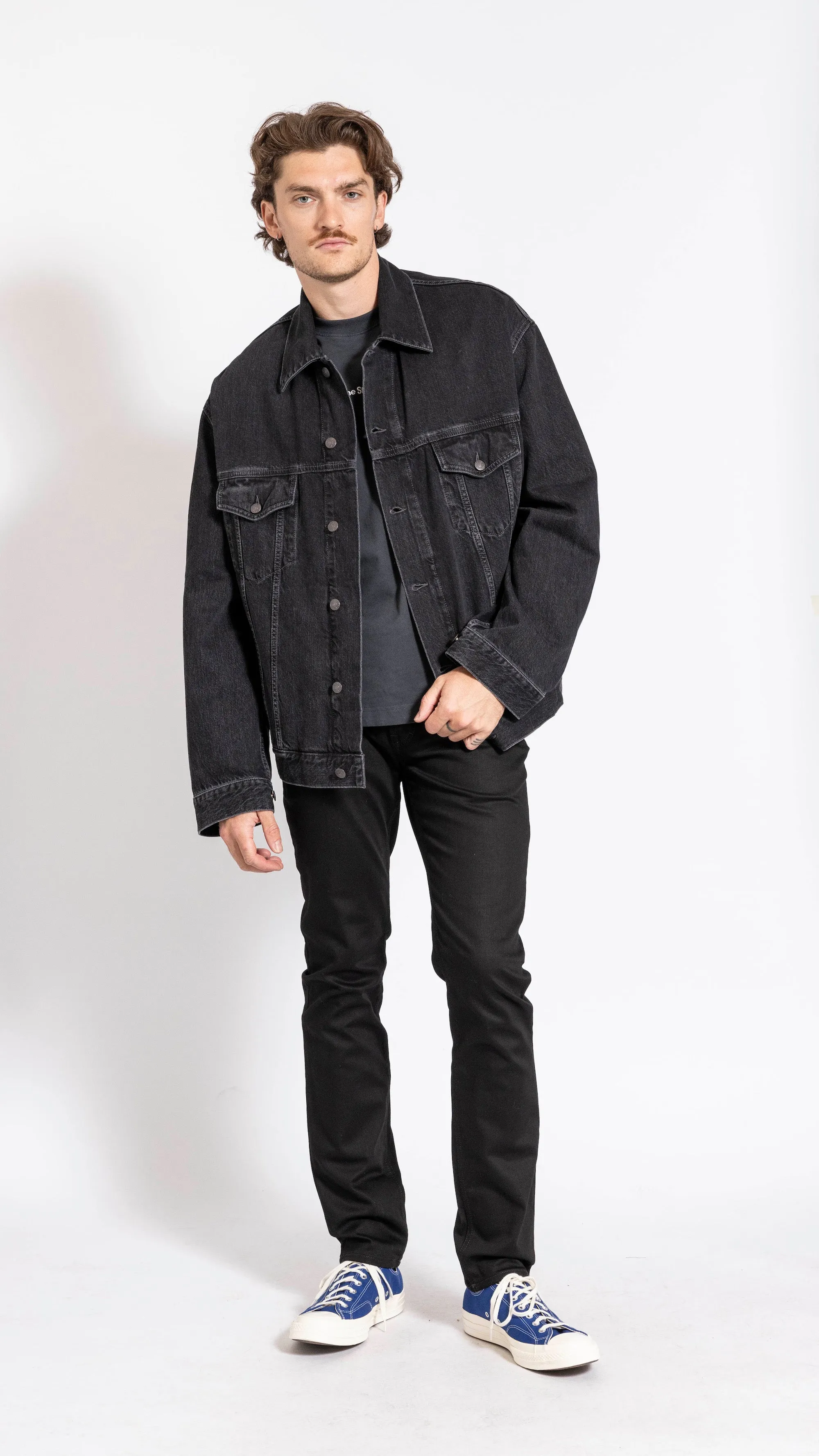 ACNE STUDIOS BLACK LOOSE DENIM JACKET