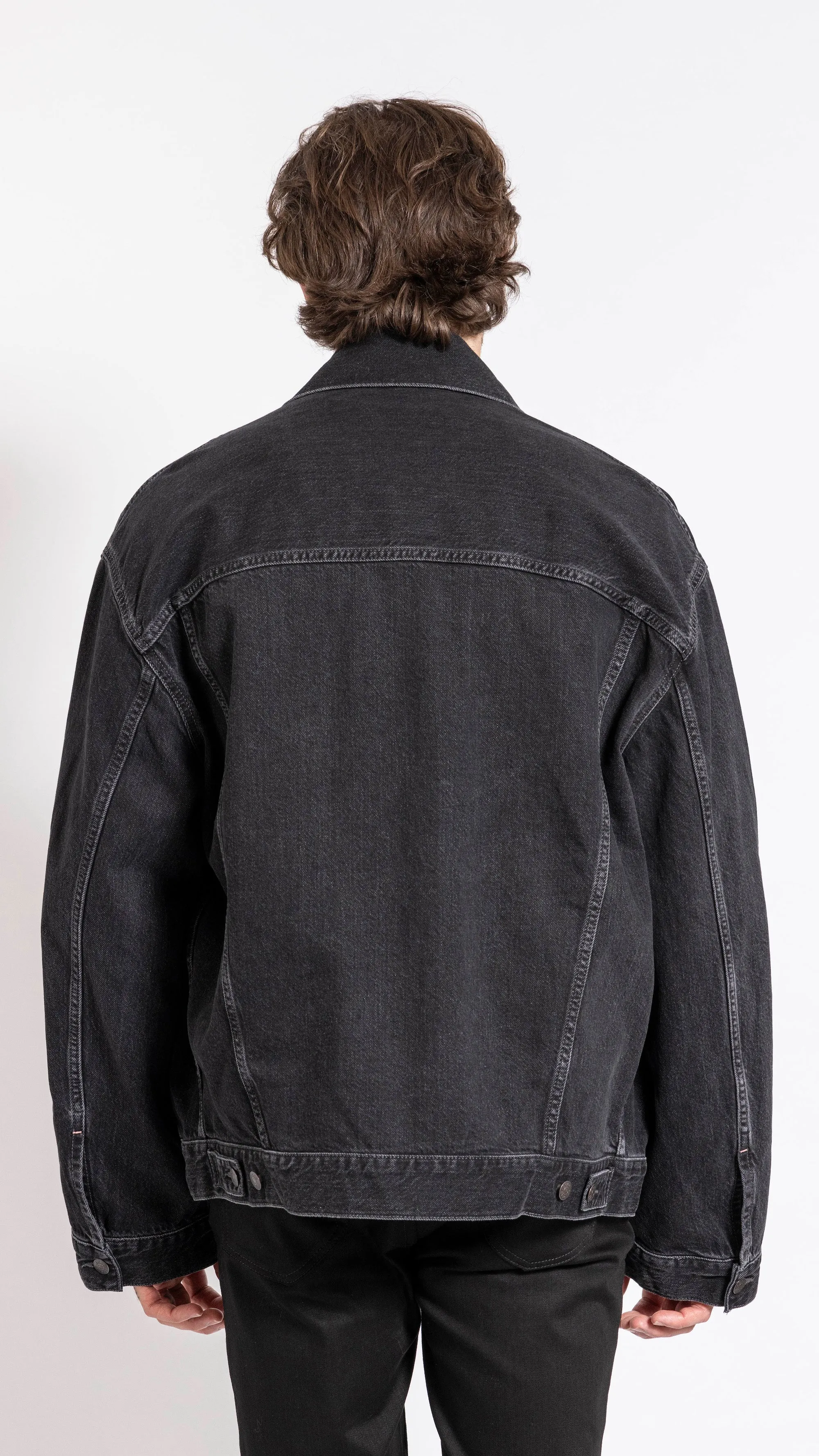 ACNE STUDIOS BLACK LOOSE DENIM JACKET