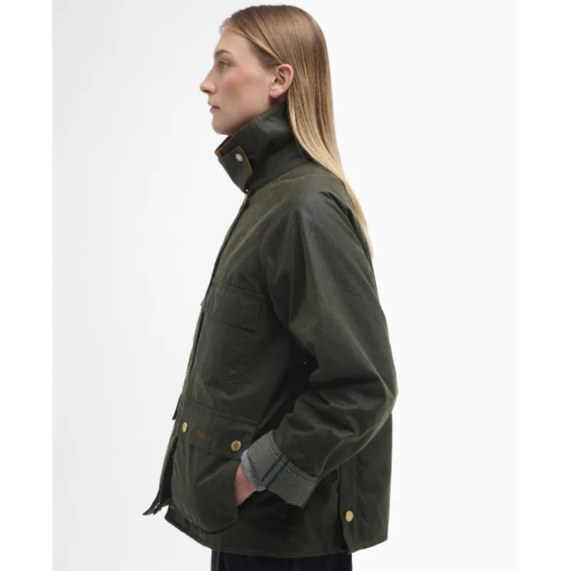 Barbour Ruth Ladies Wax Jacket - Archive Olive/Ancient Tartan