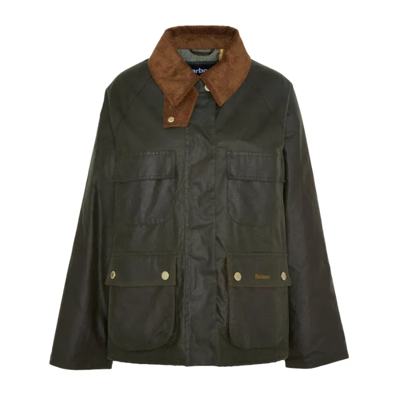 Barbour Ruth Ladies Wax Jacket - Archive Olive/Ancient Tartan