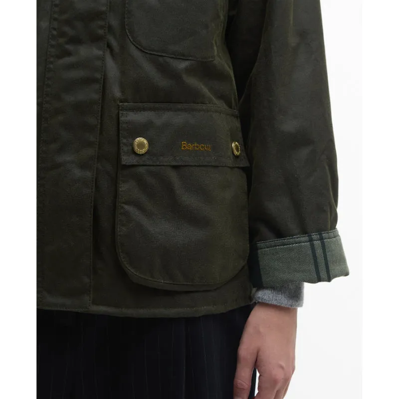 Barbour Ruth Ladies Wax Jacket - Archive Olive/Ancient Tartan