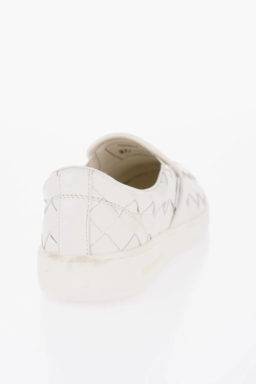 Bottega Veneta Braided Leather Slip On Sneakers