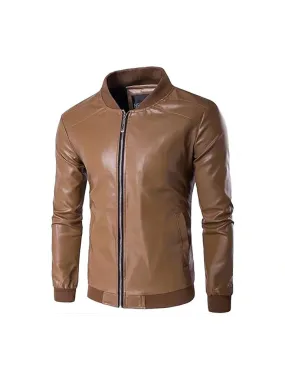 Brown Bomber Genuine Leather Jacket