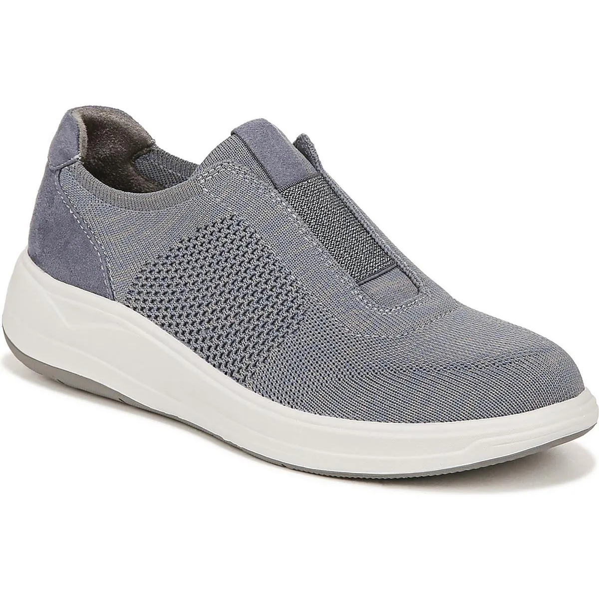 Bzees Womens Trophy Knit Lifestyle Slip-On Sneakers