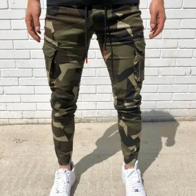 Camo Cargo Jogger Pants for Men