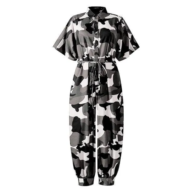 Camouflage Vintage Jumpsuits For Women