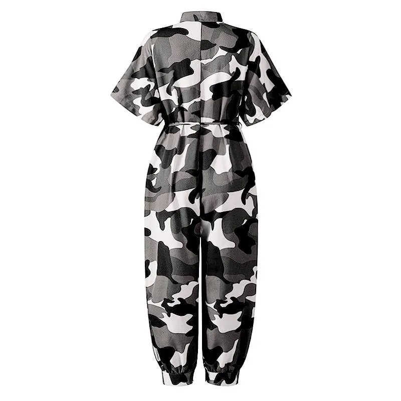 Camouflage Vintage Jumpsuits For Women