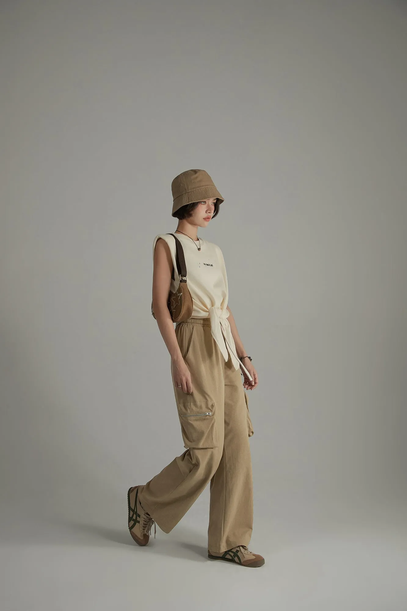 Cargo String Wide Casual Pants