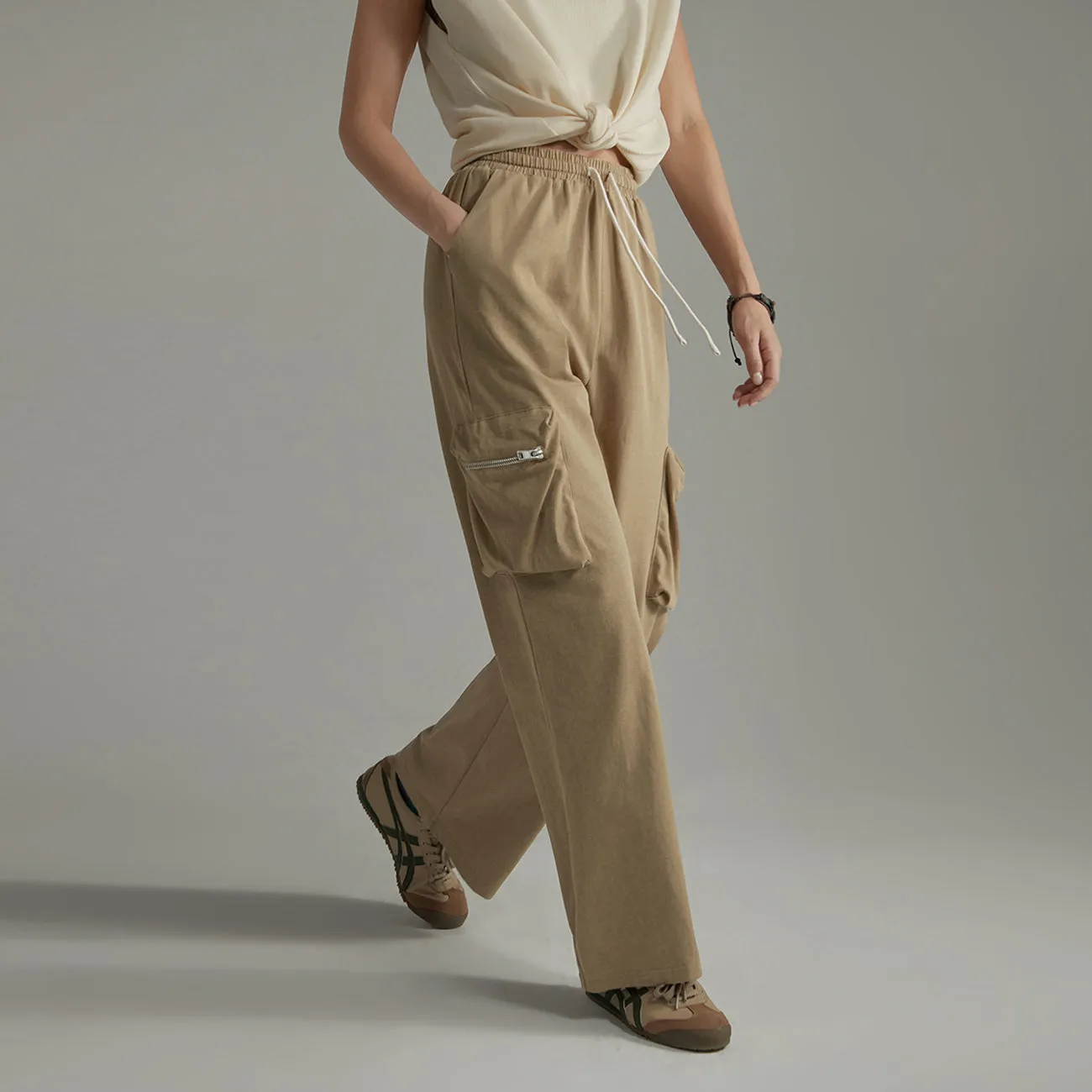 Cargo String Wide Casual Pants