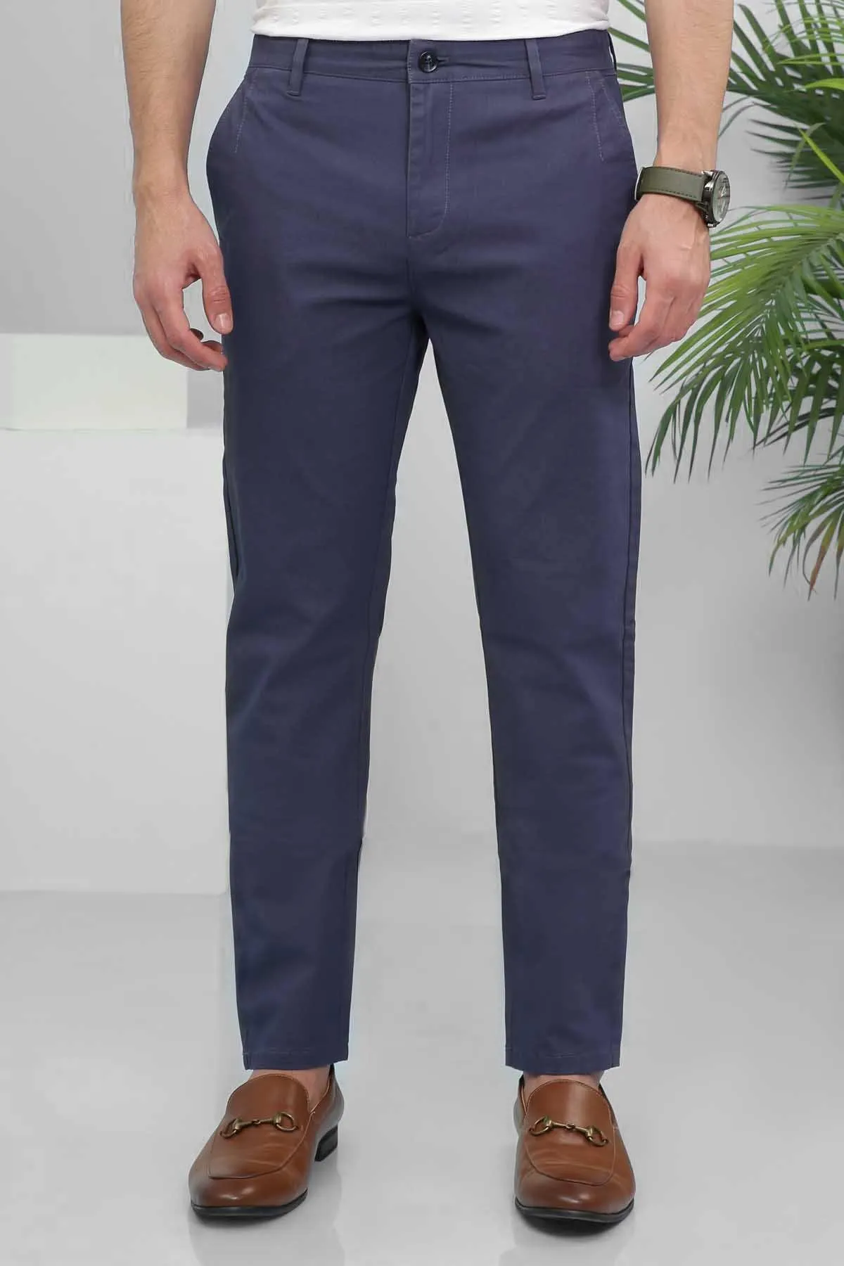 CASUAL PANT SLIM FIT NAVY BLUE