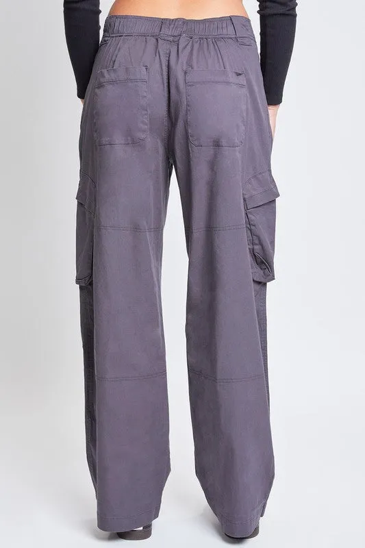 Char-Charcoal Junior High-Rise Relaxed All Day Cargo Pants