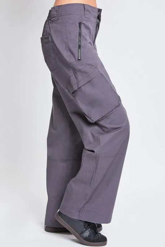 Char-Charcoal Junior High-Rise Relaxed All Day Cargo Pants