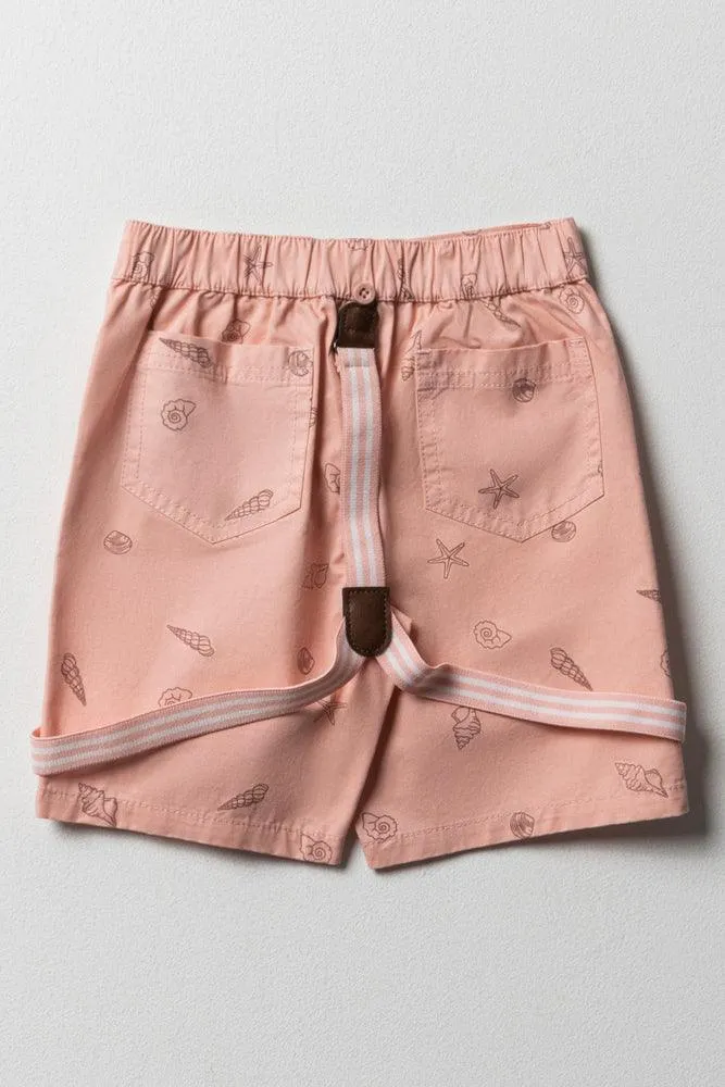 Chino Shorts With Braces Pink