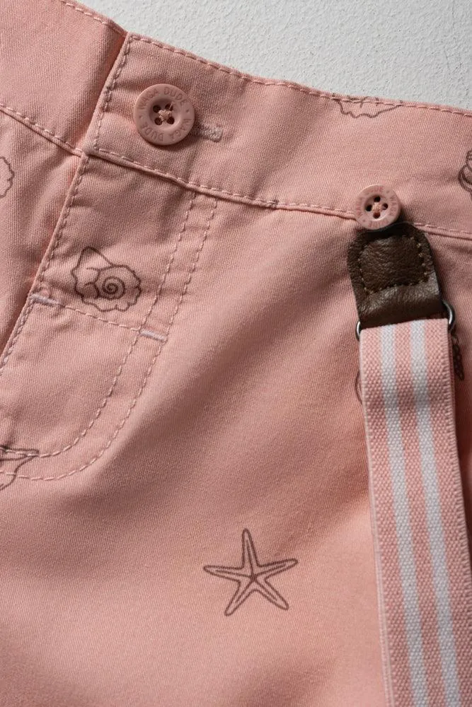 Chino Shorts With Braces Pink