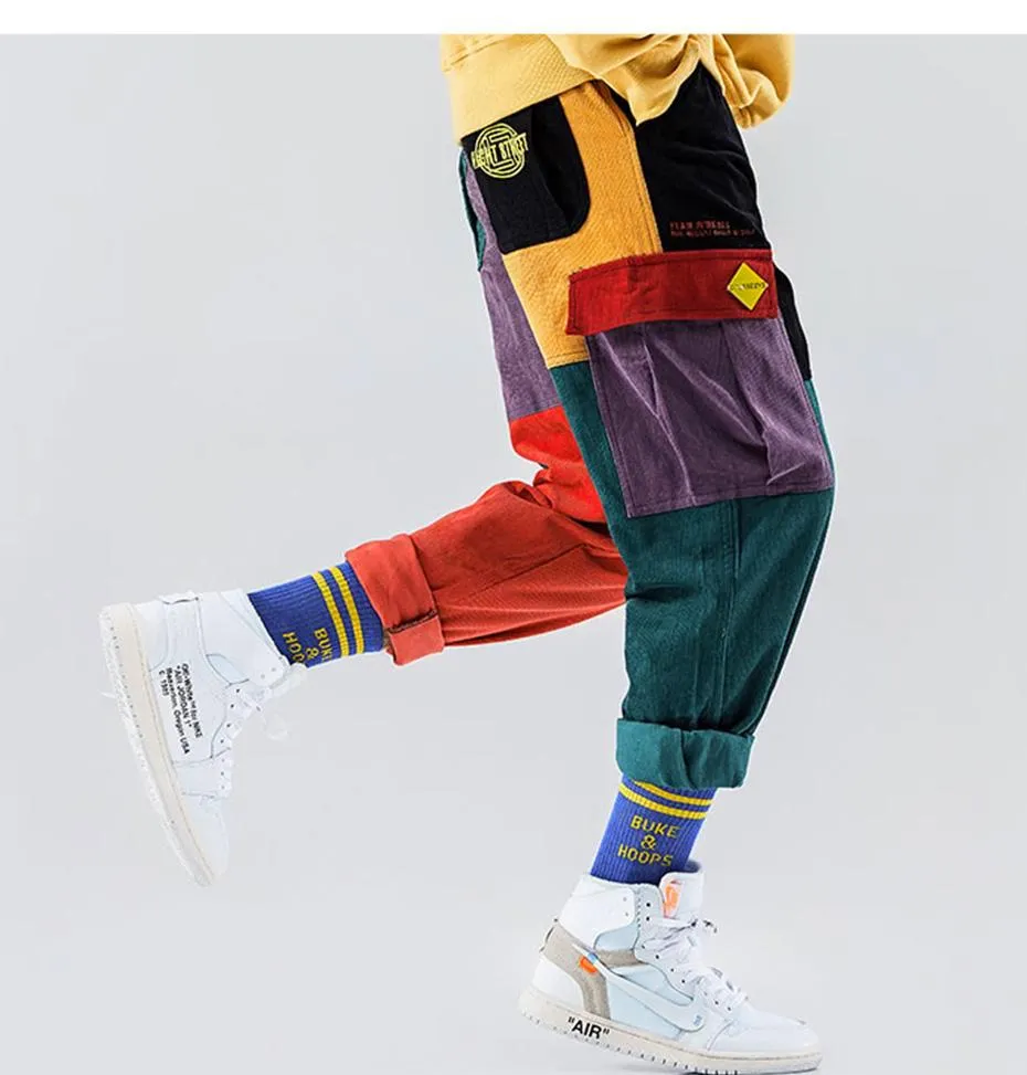 Color-Block Cargo Joggers