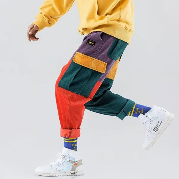 Color-Block Cargo Joggers