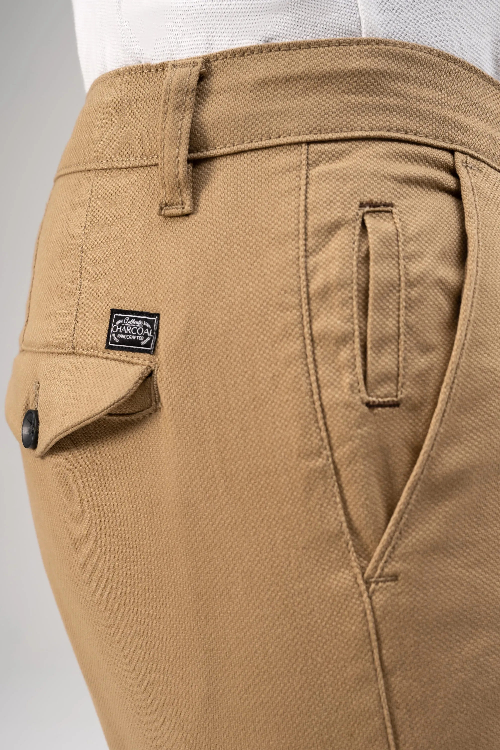 CROSS POCKET DOBBY PANT KHAKI