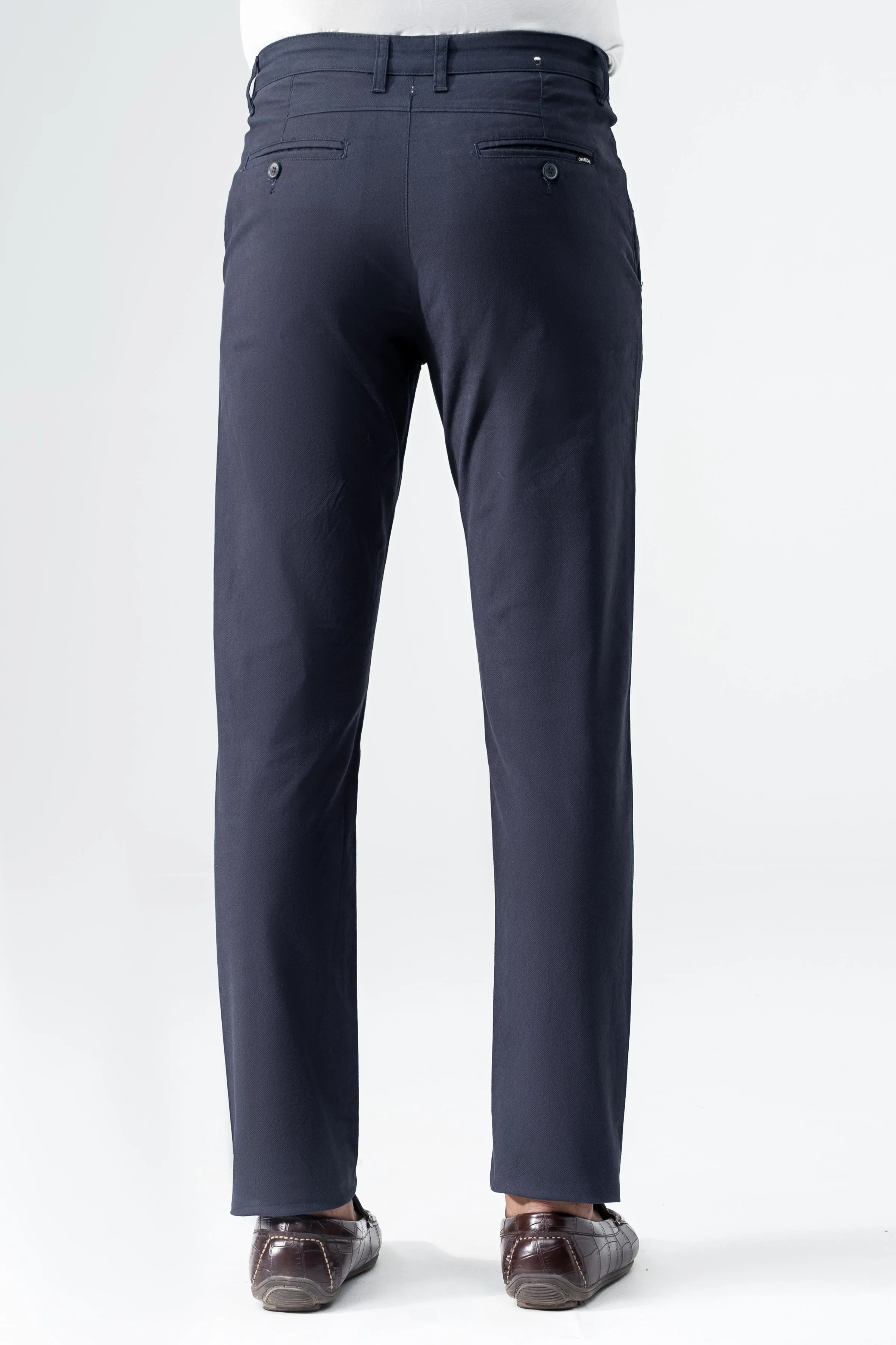 CROSS POCKET PRINTED SLIMFIT PANT NAVY