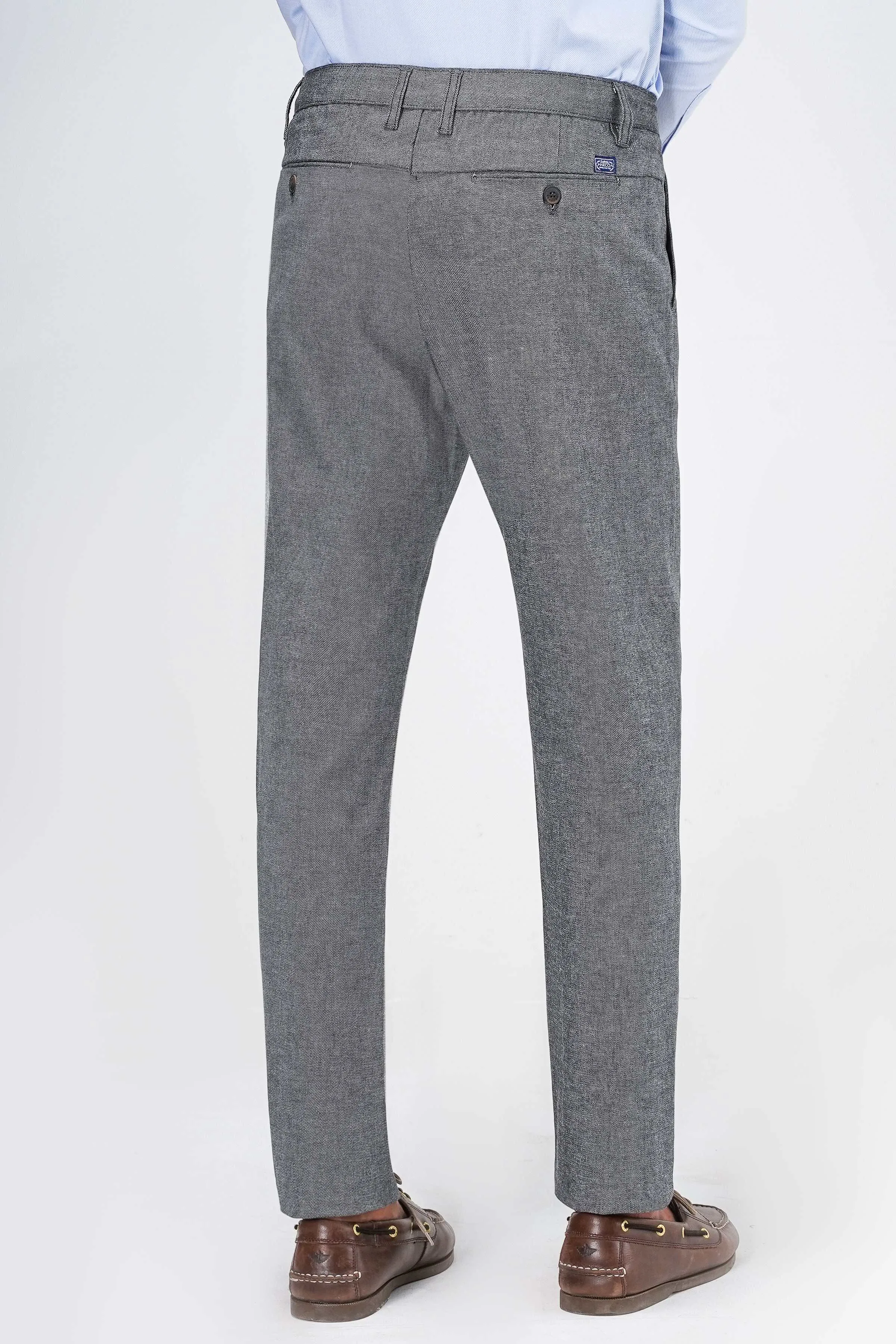 CROSS POCKET TEXTURED PANT GREY