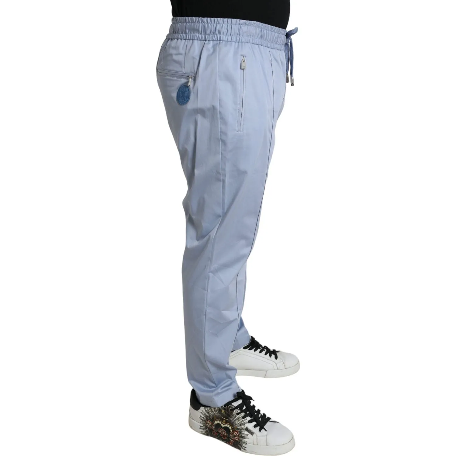 Dolce & Gabbana Elegant Light Blue Jogger Pants for Men