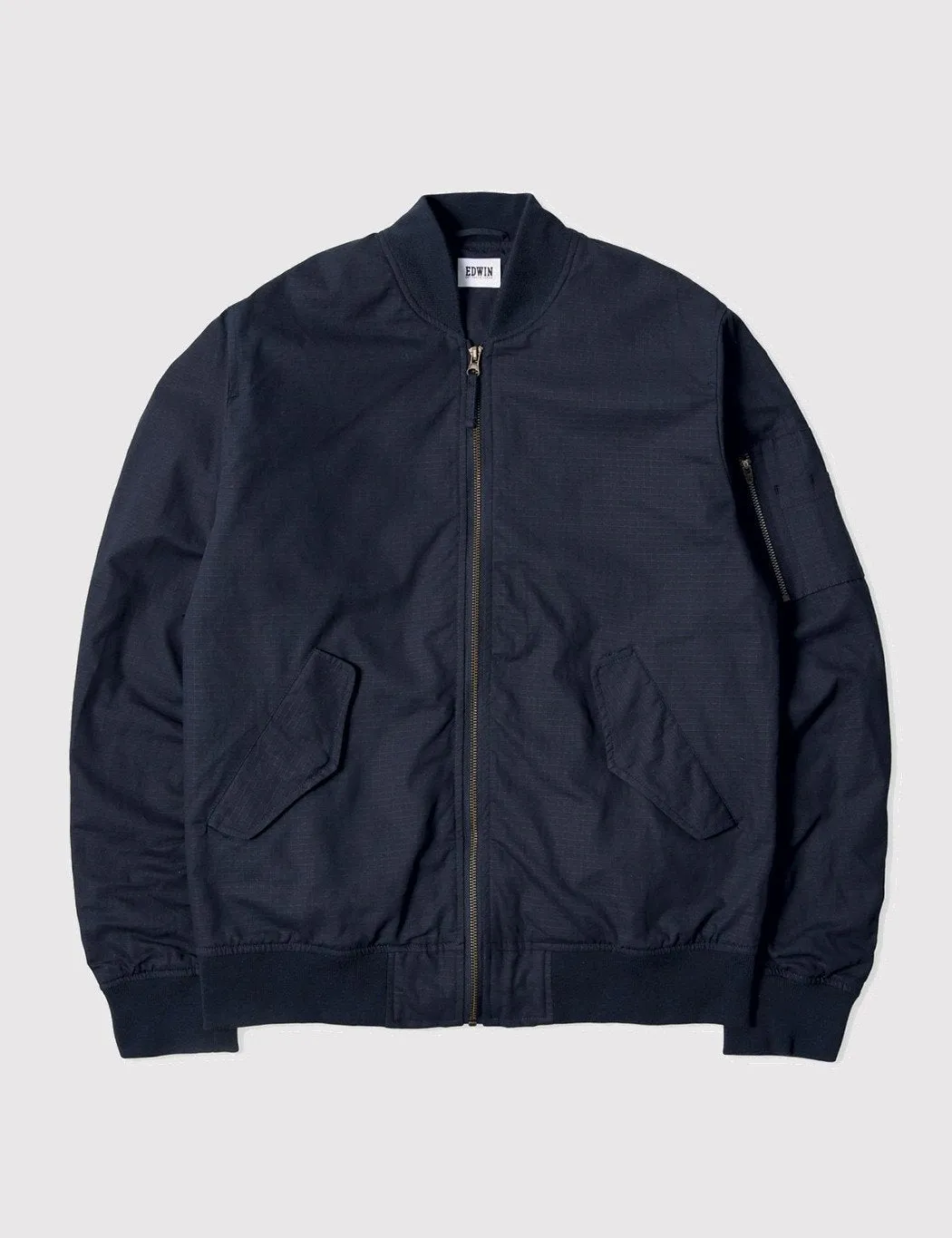 Edwin Flight Bomber Jacket - Navy Blue