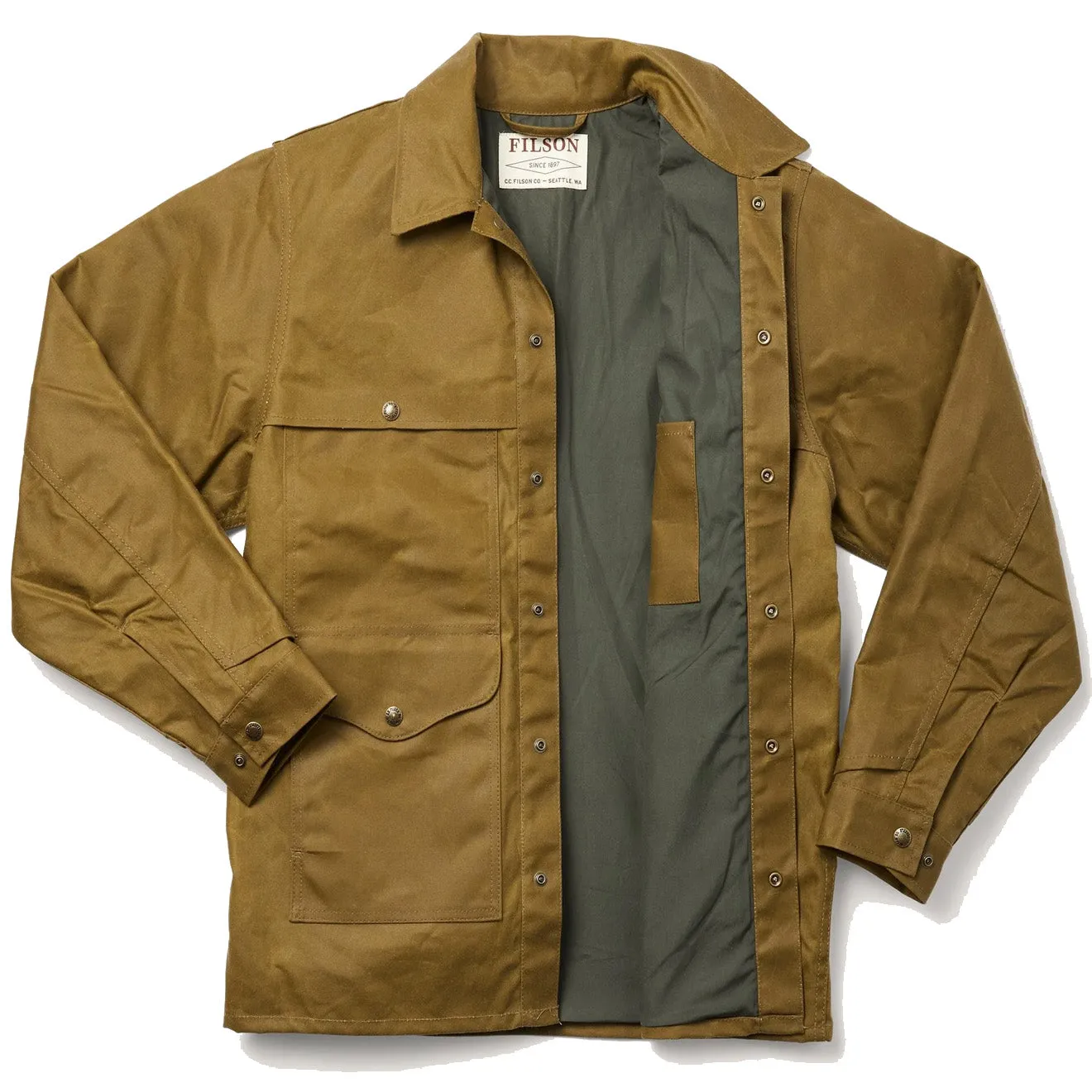 Filson Lined Tin Cruiser Jacket Dark Tan