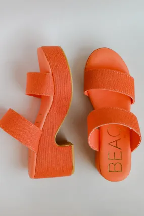 FINAL SALE - Ocean Avenue Orange Platform Espadrilles