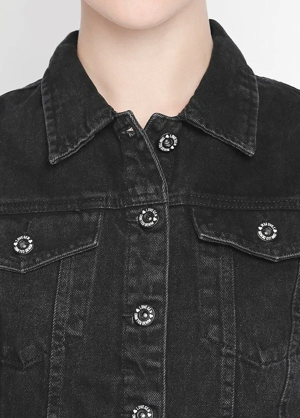 Hamburg Black Denim Vest Jacket