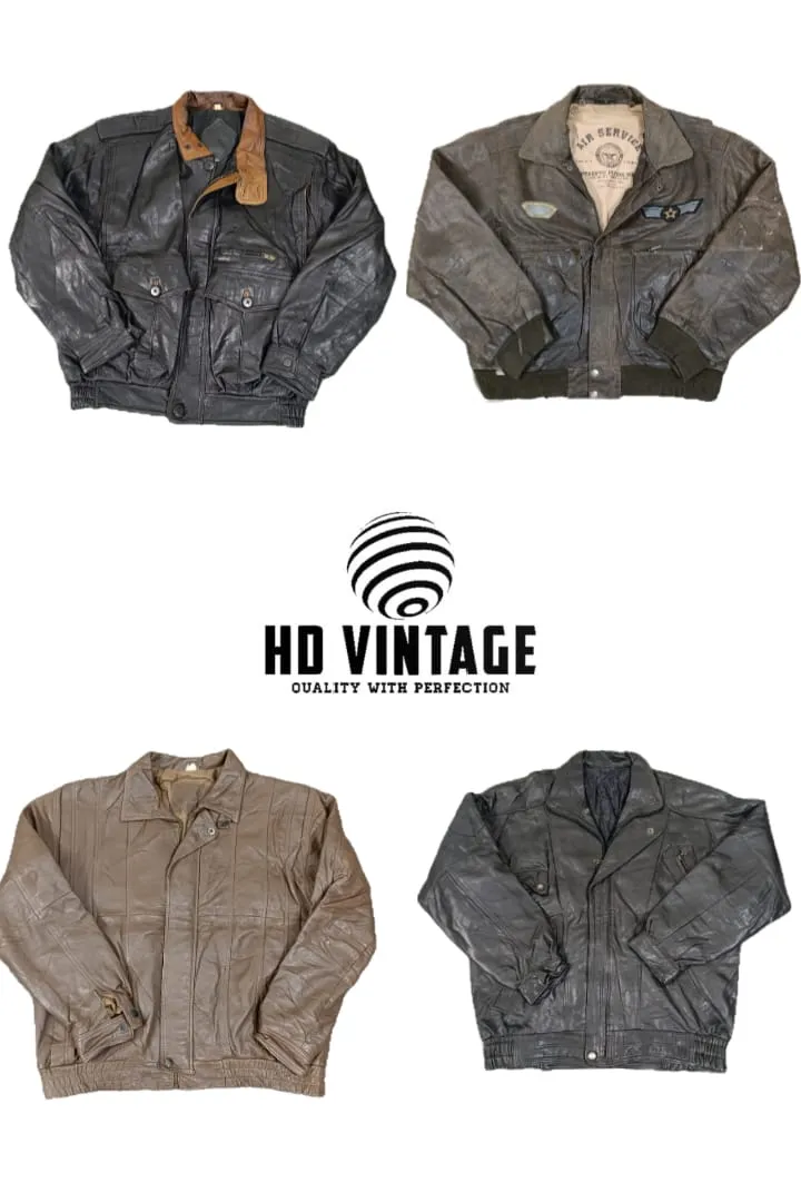 HD269 Premium Leather Bomber Jackets - 15 pcs