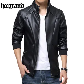 HEE GRAND High Quality PU Leather Fashion Casual Jackets