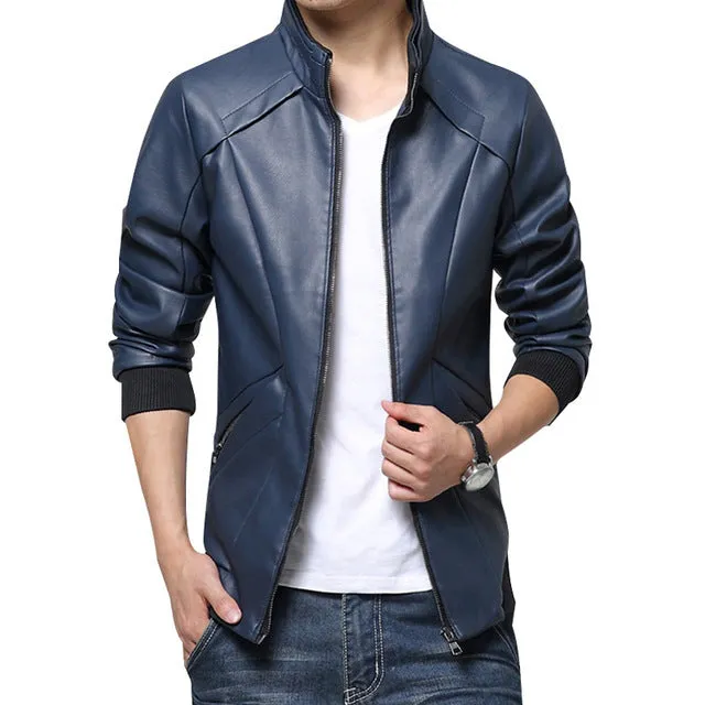 HEE GRAND High Quality PU Leather Fashion Casual Jackets