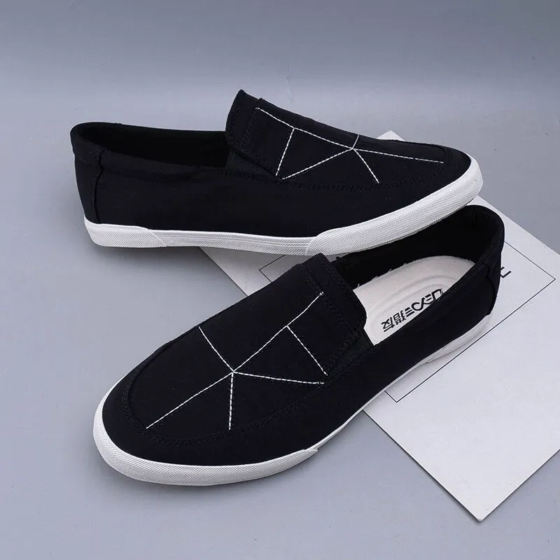 Hnzxzm New Fashion Spring Autumn Shoes Men Loafers Flat Brand Male Footwear Soft Comfortable Mens Casual Shoes Grey Black A4765