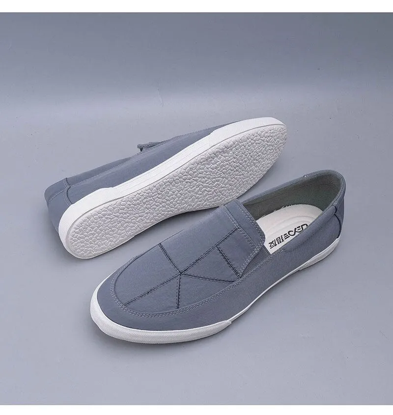 Hnzxzm New Fashion Spring Autumn Shoes Men Loafers Flat Brand Male Footwear Soft Comfortable Mens Casual Shoes Grey Black A4765