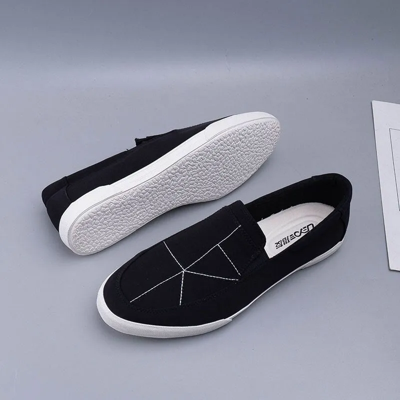 Hnzxzm New Fashion Spring Autumn Shoes Men Loafers Flat Brand Male Footwear Soft Comfortable Mens Casual Shoes Grey Black A4765