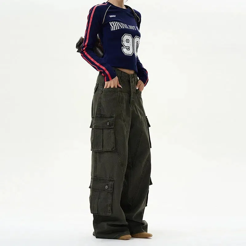 Large Pockets Baggy Cargo Pants