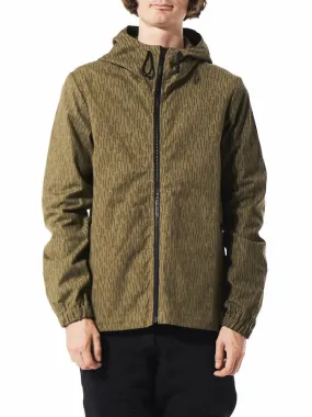 Line-Printed Hooded Windbreaker (MOT1008-R GREEN)