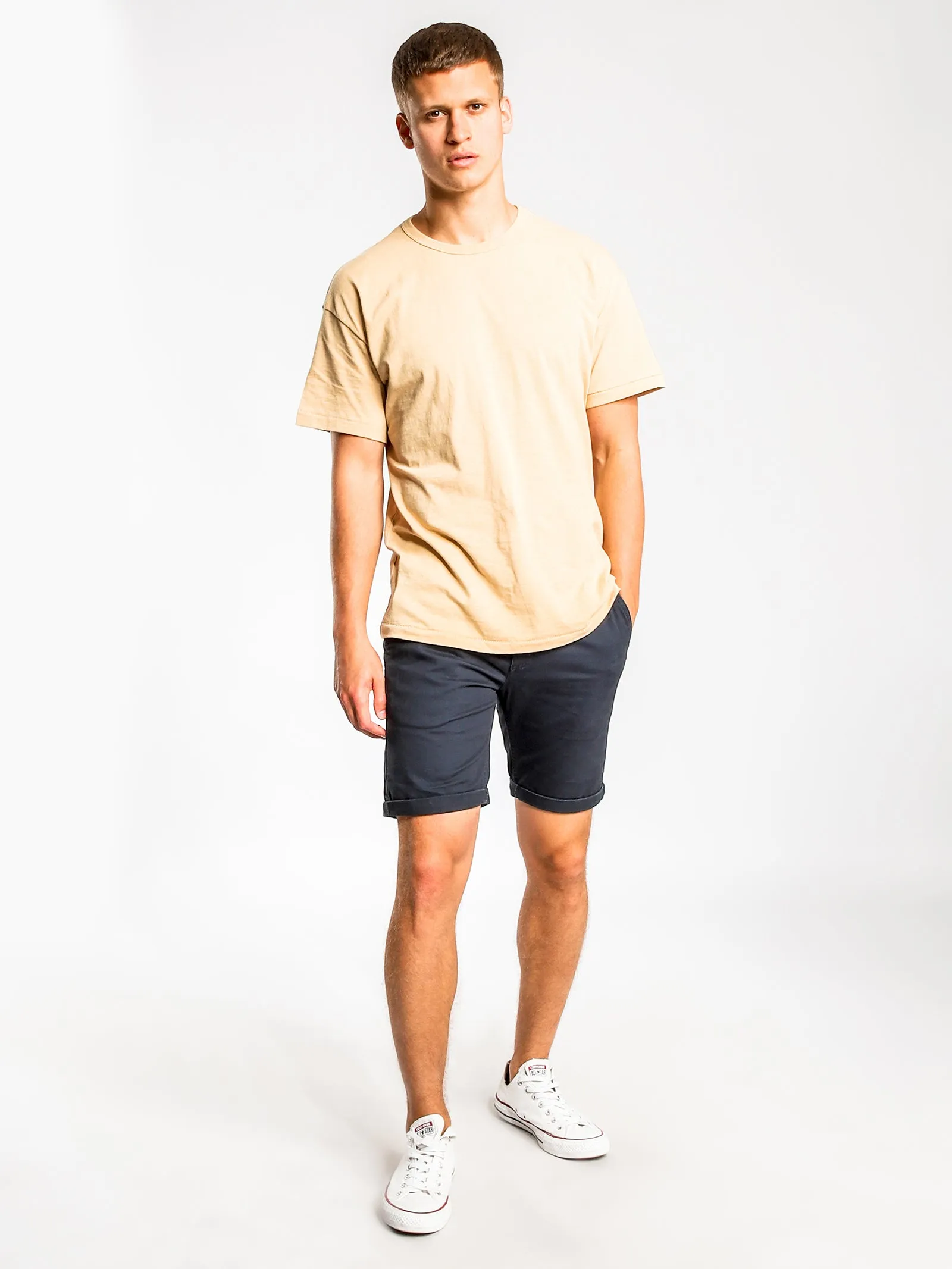 Malabar Chino Short in Navy or Stone or Army