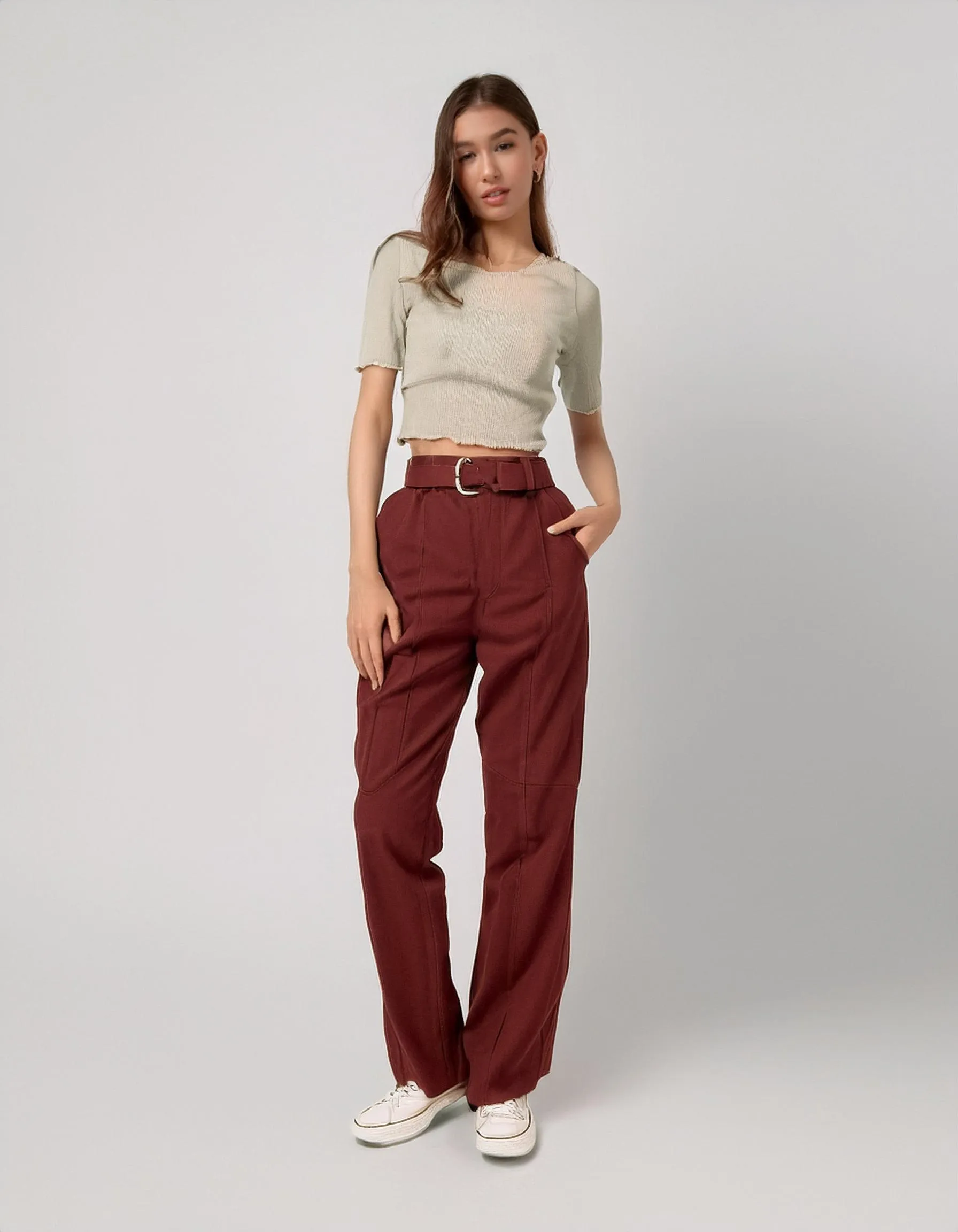 Maroon Cargo Pants