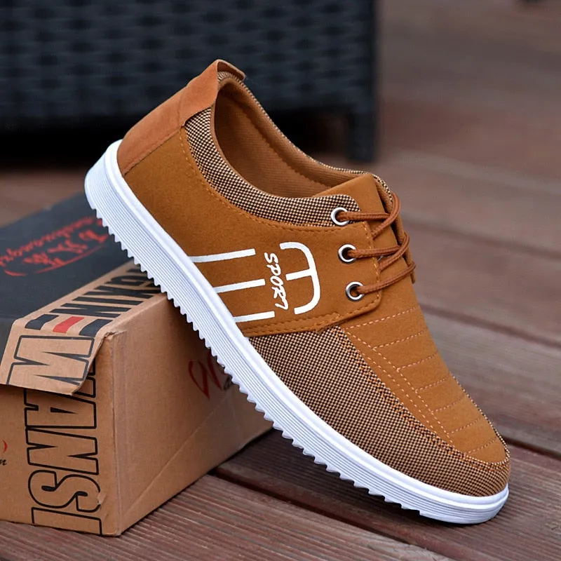 Men's Canvas Shoes Lightweight Sports Shoes Casual Mesh Classic Fashion Lace Up Work Shoes - MCS50324