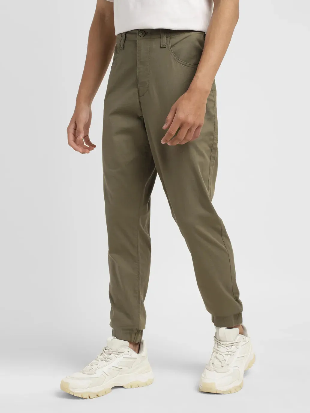 Men's Olive Regular Fit Joggers