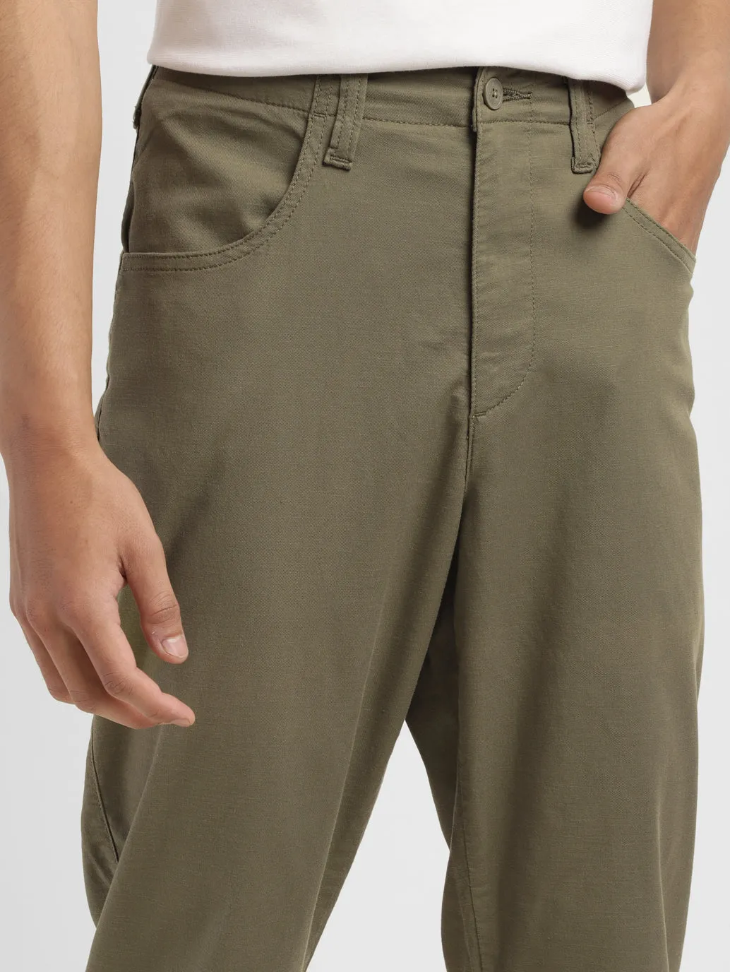 Men's Olive Regular Fit Joggers