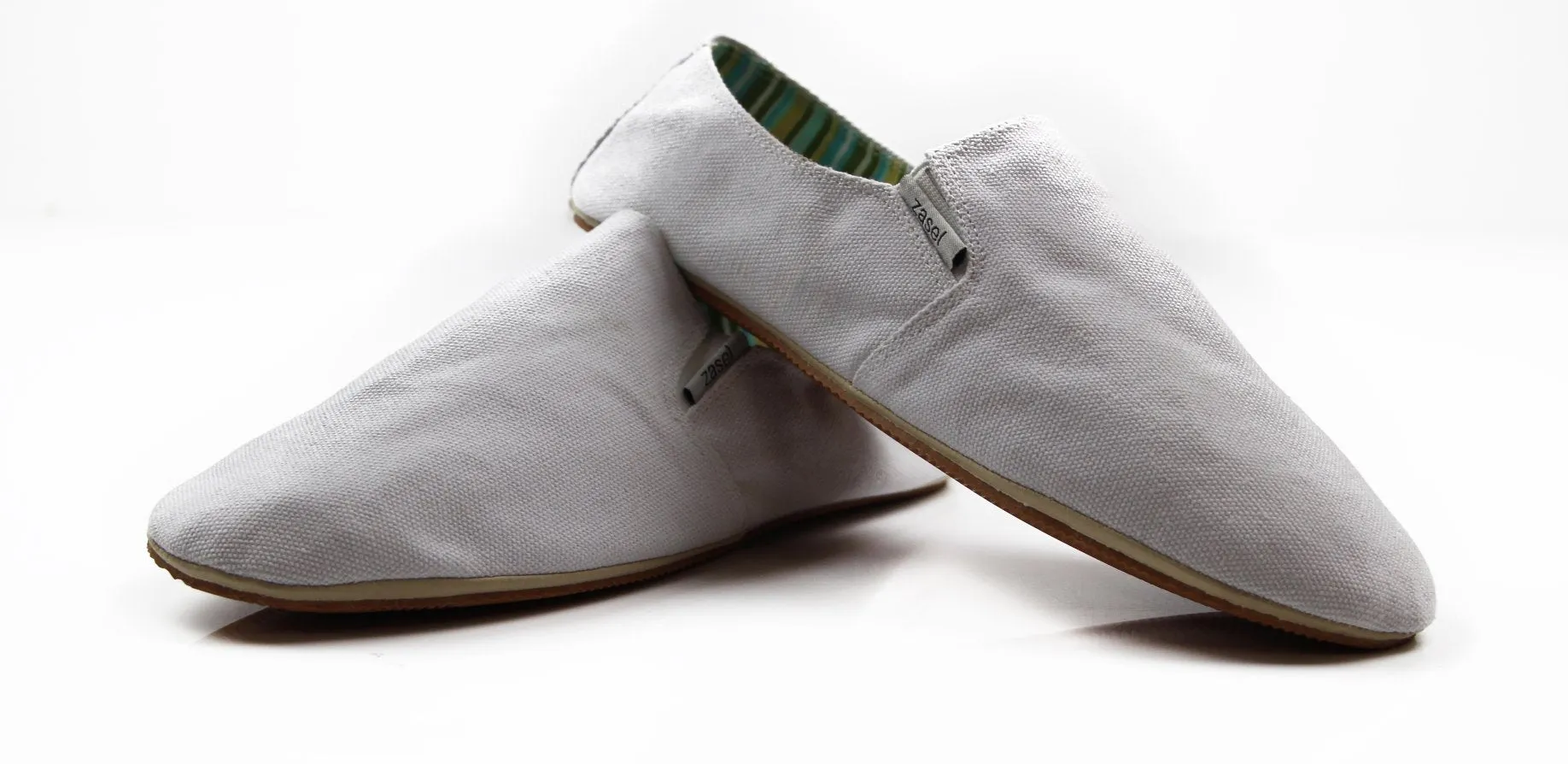 Mens Zasel Day White Canvas Casual Slip On Shoes