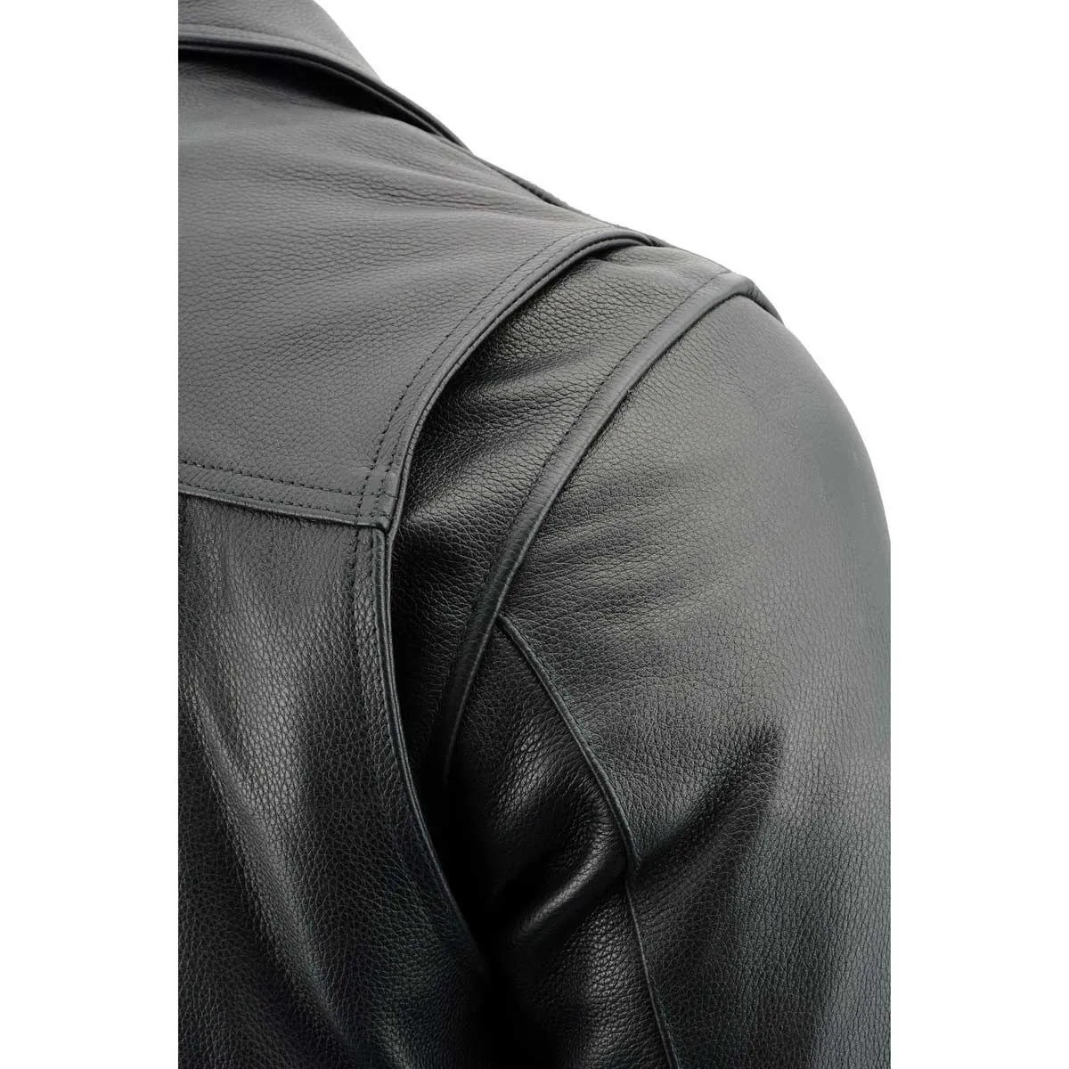 Milwaukee Leather LKM1760 Men's Black Leather Motorcycle Riders Jacket