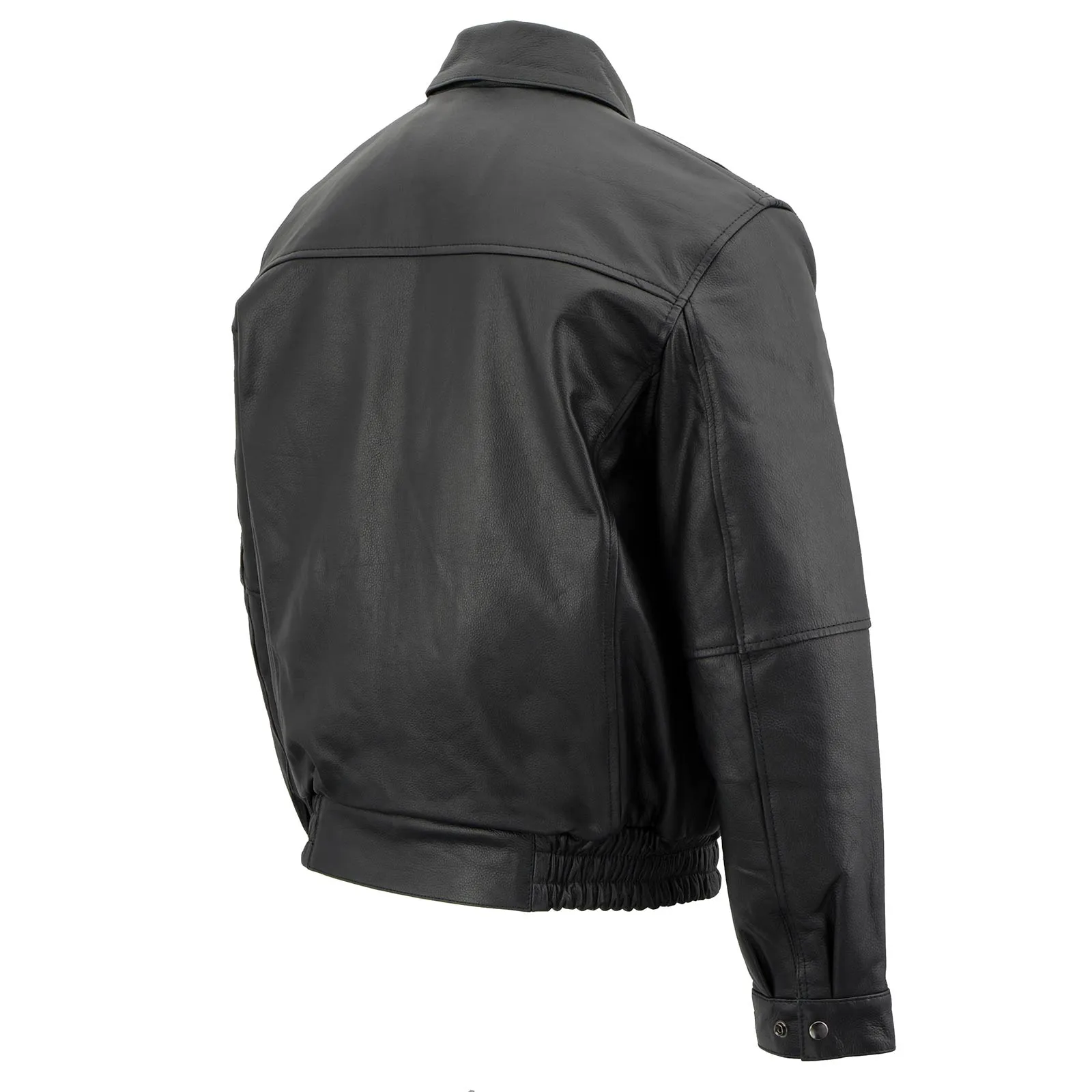 Milwaukee Leather Men's Classic Black Bomber Leather Jacket SFM1519