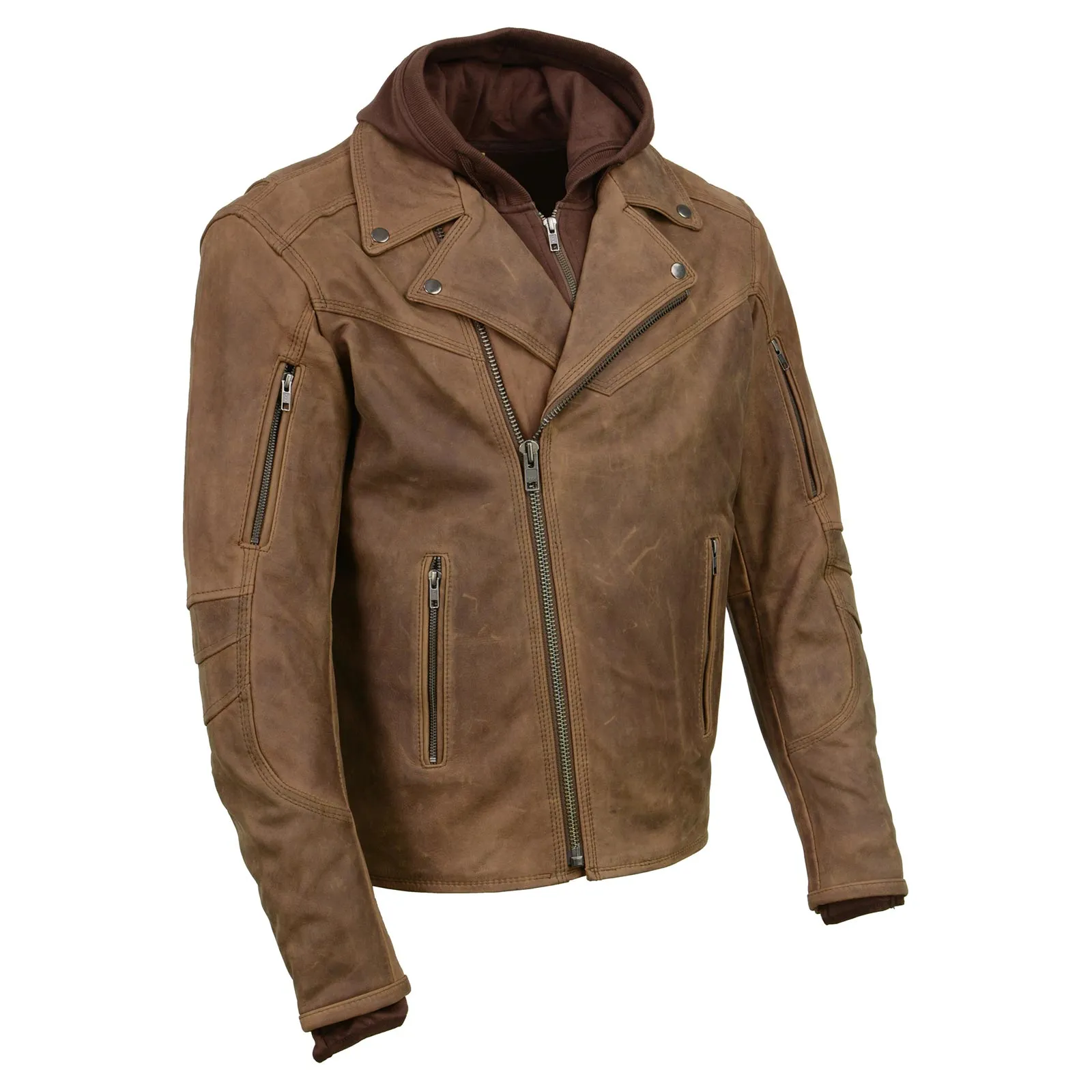 Milwaukee Leather MLM1511 Men's 'Vagabond' Vintage Crazy Horse' Brown