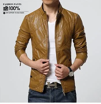 Motorcycle Casual Leather Jackets For Men