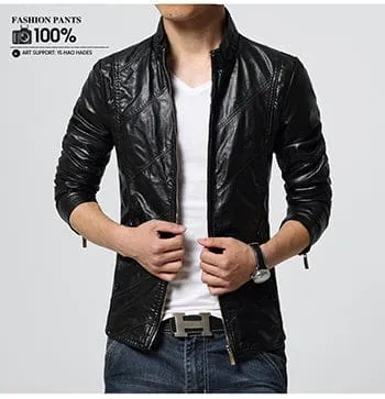 Motorcycle Casual Leather Jackets For Men